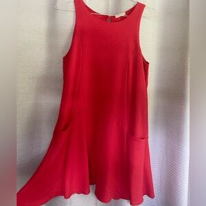 Everly Vibrant Red Sleeveless Dress
